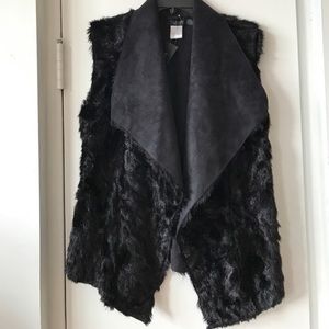 NEW RD style faux fur & suede reversible vest